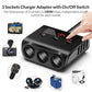 100W 12V Multi Socket Car Cigarette Lighter Splitter USB Plug DC Adapter Charger New