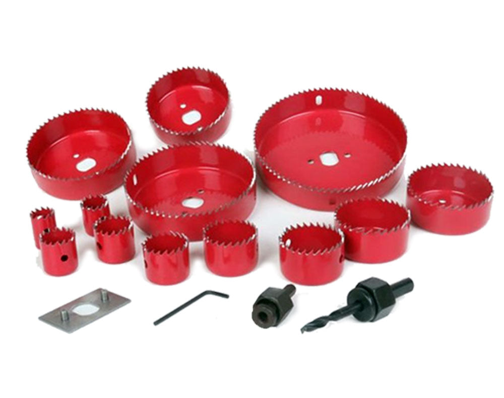 Hole Saw Set 16 Pcs - Red