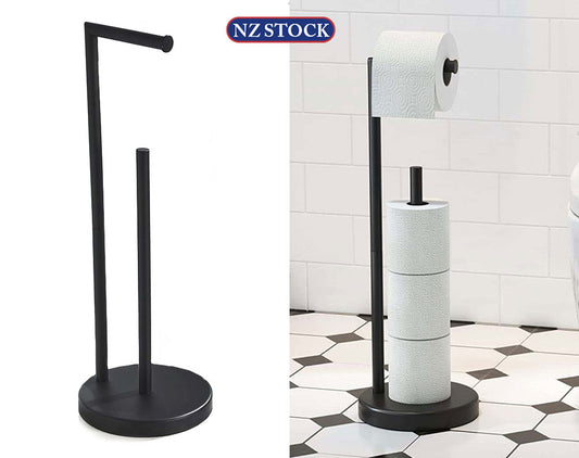 Toilet Paper Holder Stand - Black
