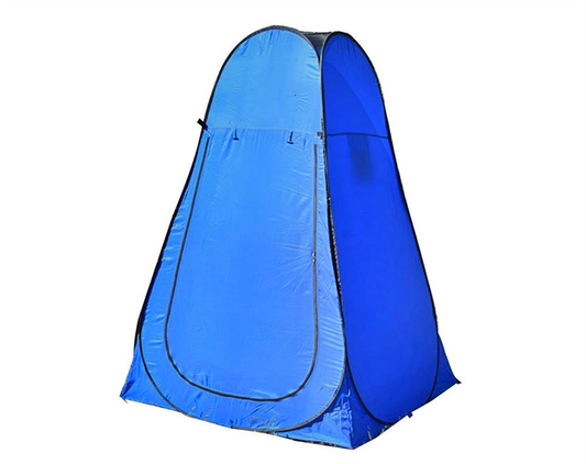  Portable Pop Up Privacy Shower Tent Spacious Changing Room for Camping Hiking Beach Toilet Shower Bathroom-Blue