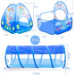 Kids Play Tent With Tunnel Blue