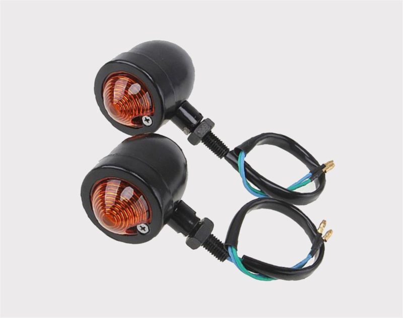 Motorbike Bullet Turn Signal Light Indicator BLK - Yolo Goods