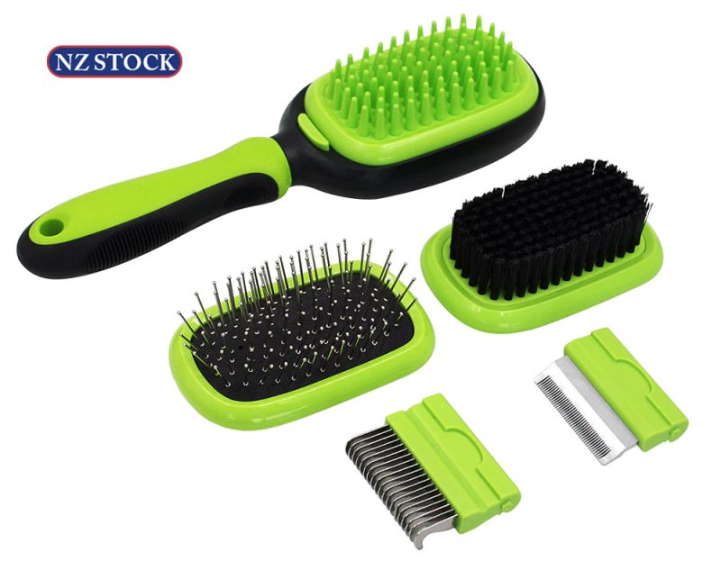 Image showcasing 5 in 1 Pet Grooming Brush Massager Kit - Yolo Goods