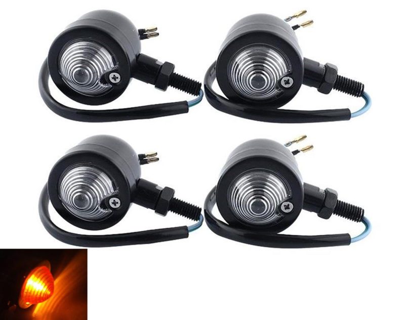 thumbnail image 2 of Big Port Bullet Classic LED Indicators – Cafe Racer, Bobber, Chopper – Black Pair 2 of 3