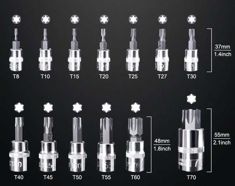 13Pcs Hex Bit Socket Set - Yolo Goods