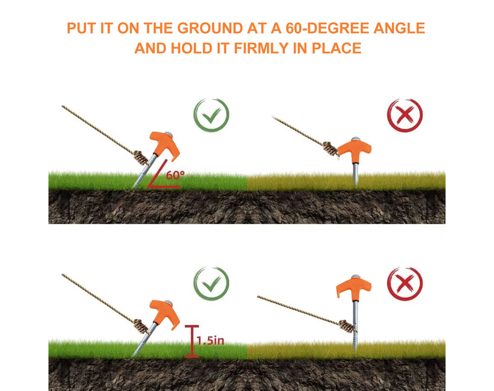 Camping Tent Pegs 20Pcs