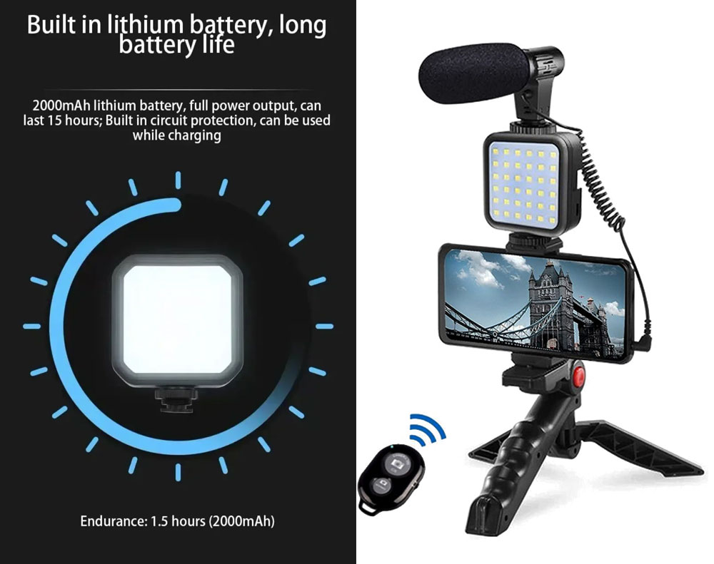 LED Selfie Light Tripod Stand