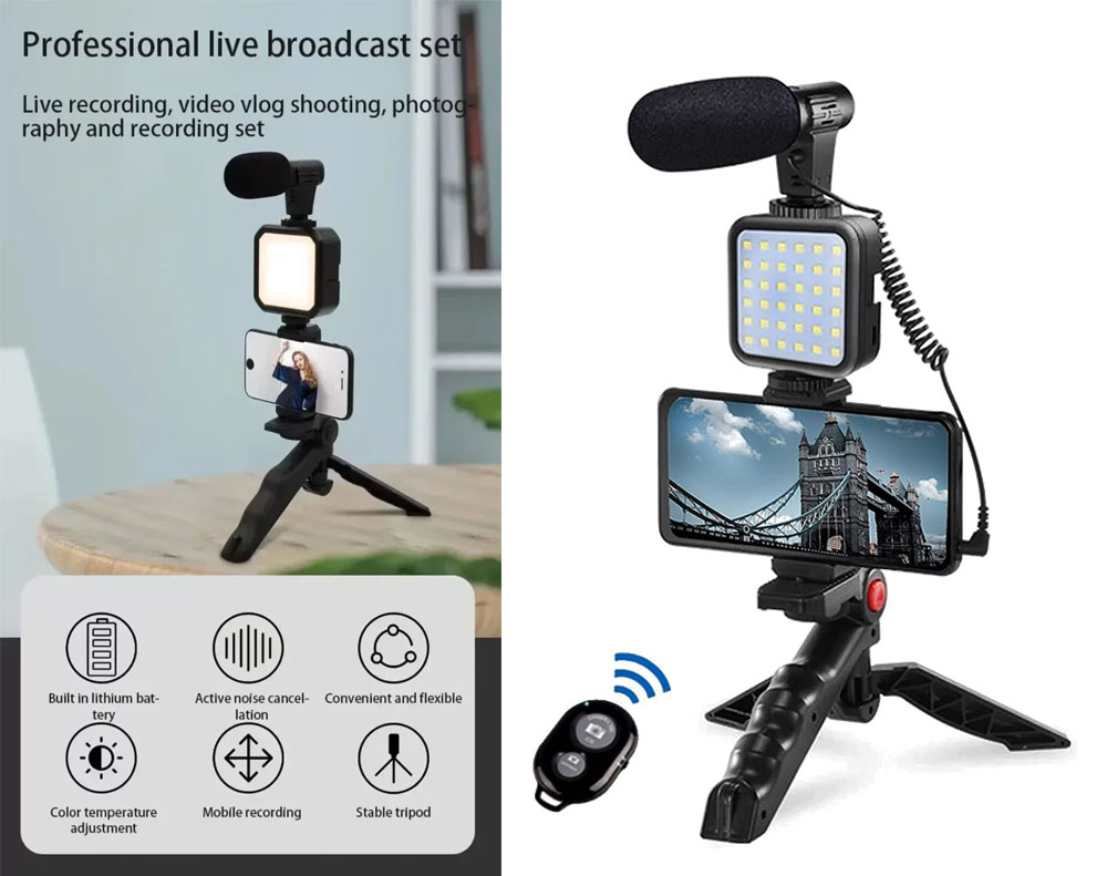 LED Selfie Light Tripod Stand