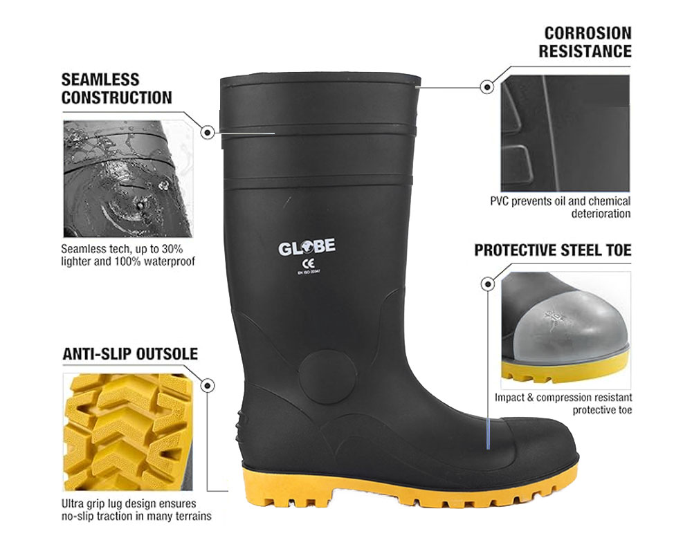 Toe Men's Work Boots