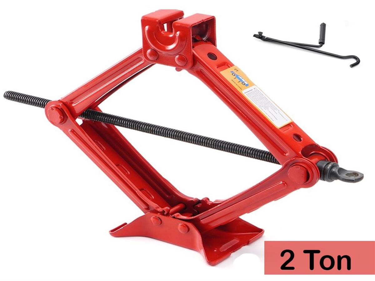 2 Ton Scissors Jack - Red