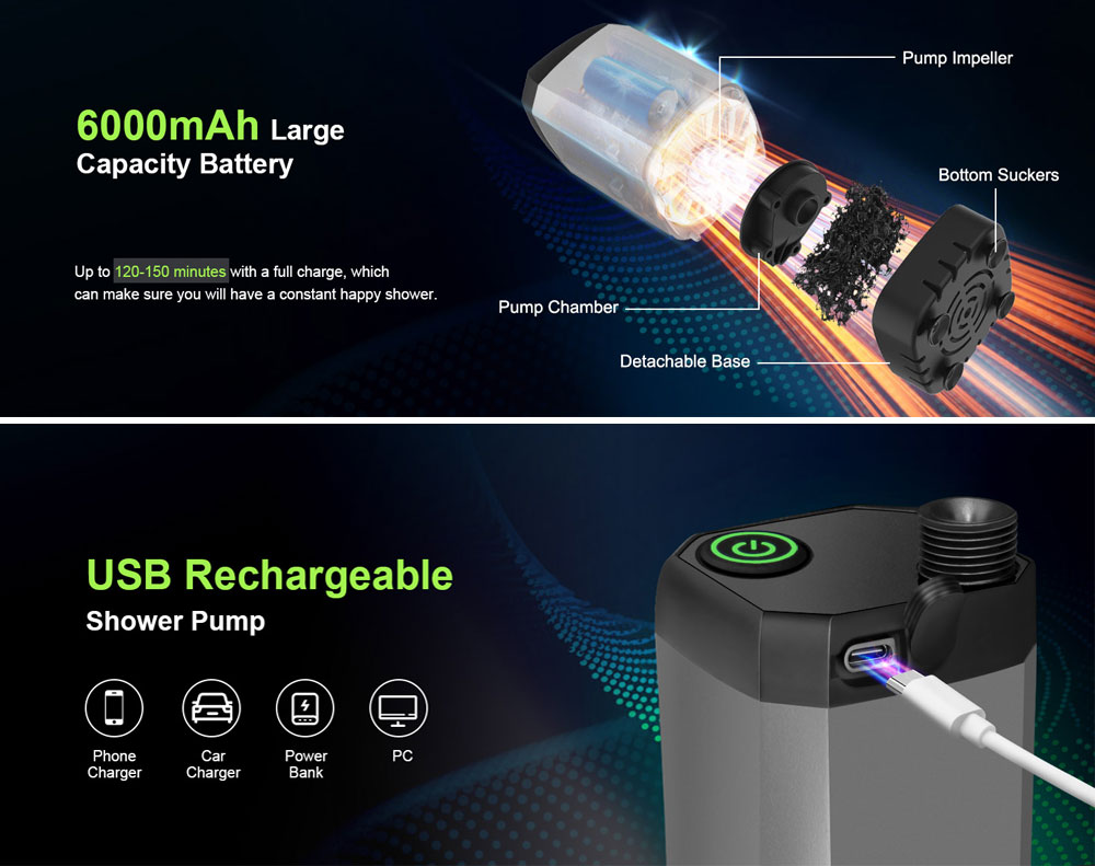 Portable Shower Kit Camping Shower Kit New