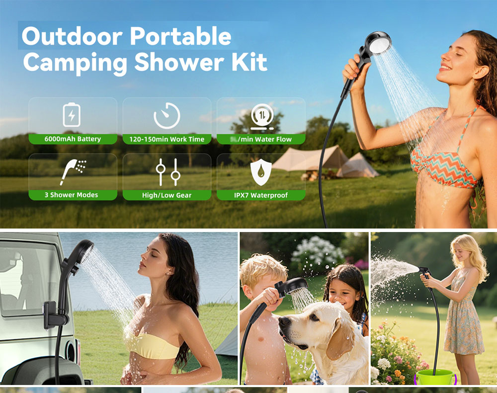Portable Shower Kit Camping Shower Kit New