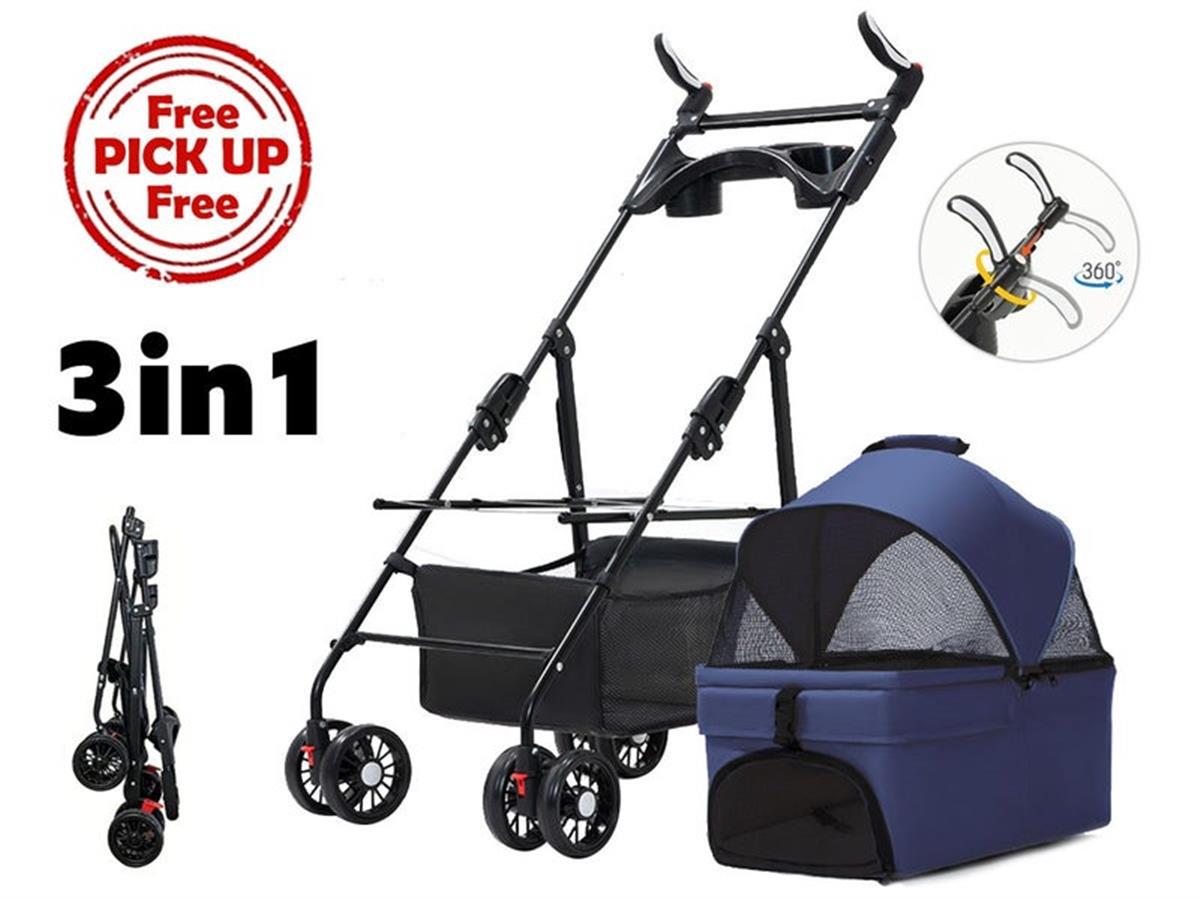 Pet Stroller Dog Cat Carrier