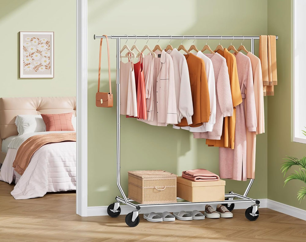 Industrial Rail Clothes Rack