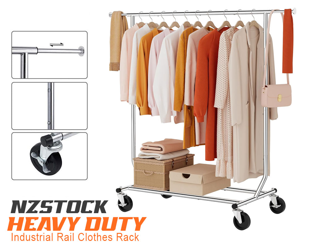 Industrial Rail Clothes Rack