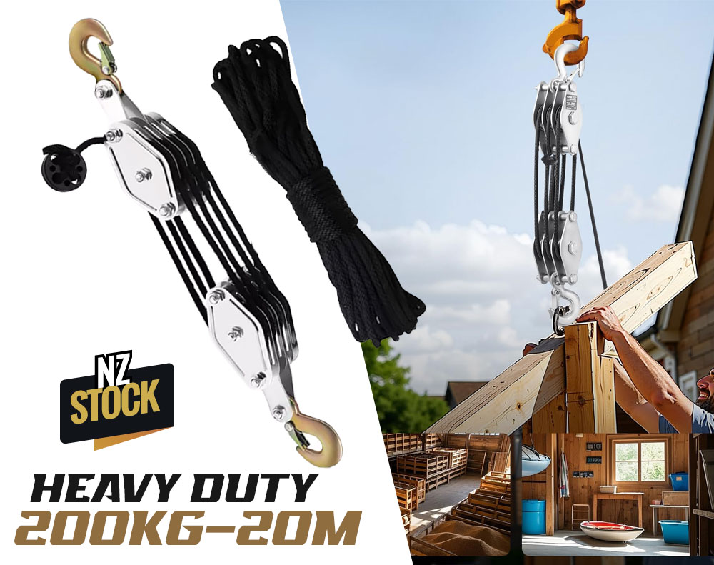 20M Metal Block Pulley System