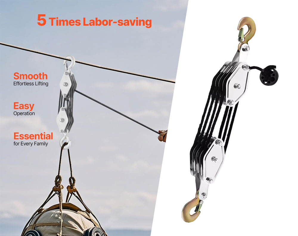20M Metal Block Pulley System