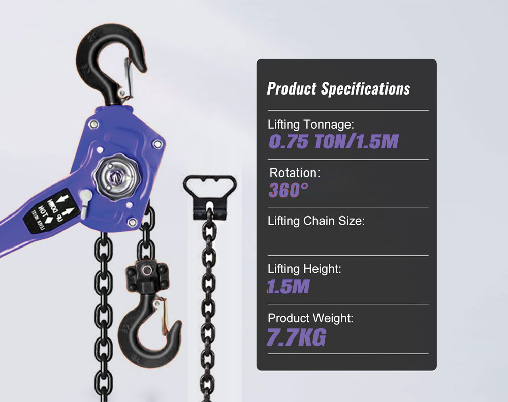 Lever Block Chain Hoist 1.5M