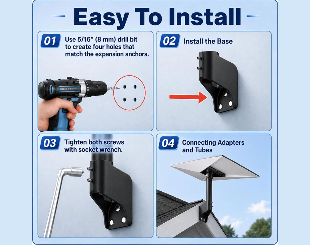 Starlink Wall Mount Roof Mount