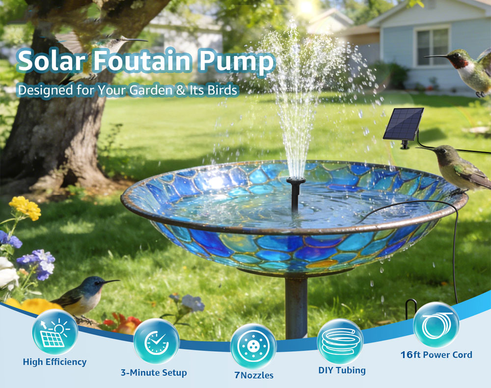 Solar Water Fountain Pump Pond