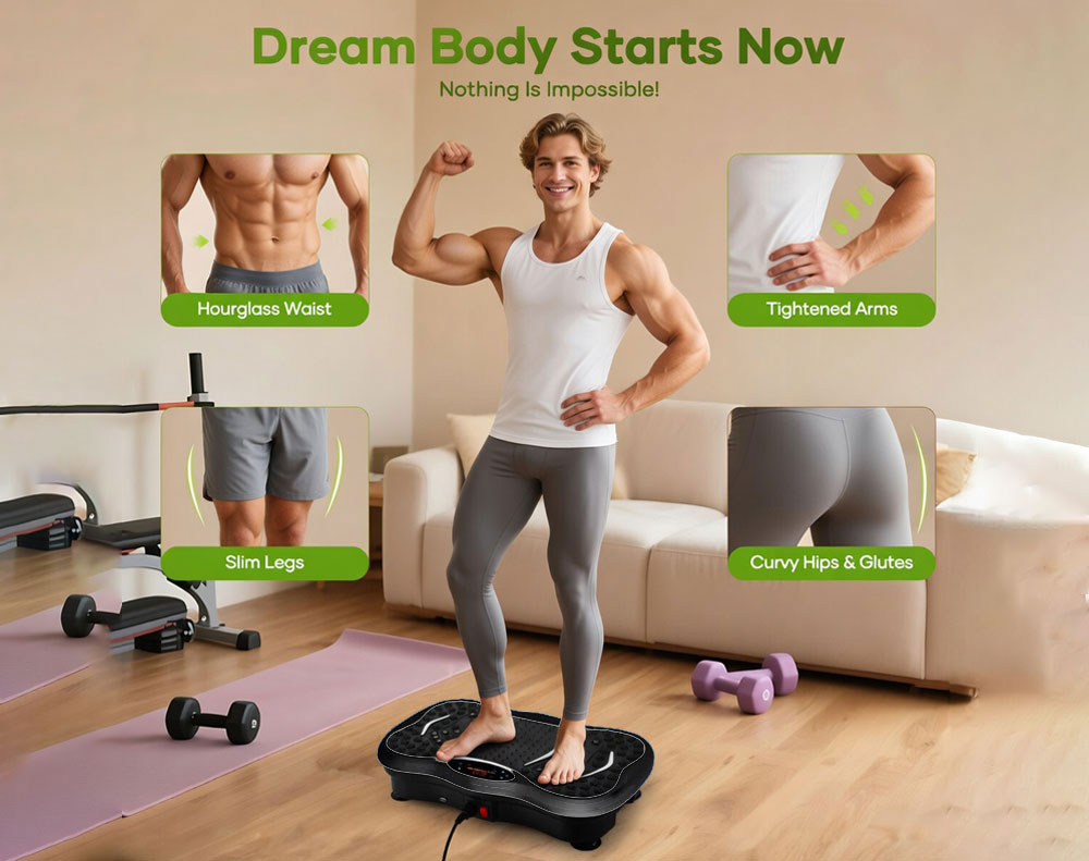 Vibration Exercise Machine - Black