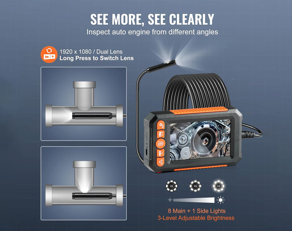 Endoscope Inspection Camera 5M with TF Card Slot