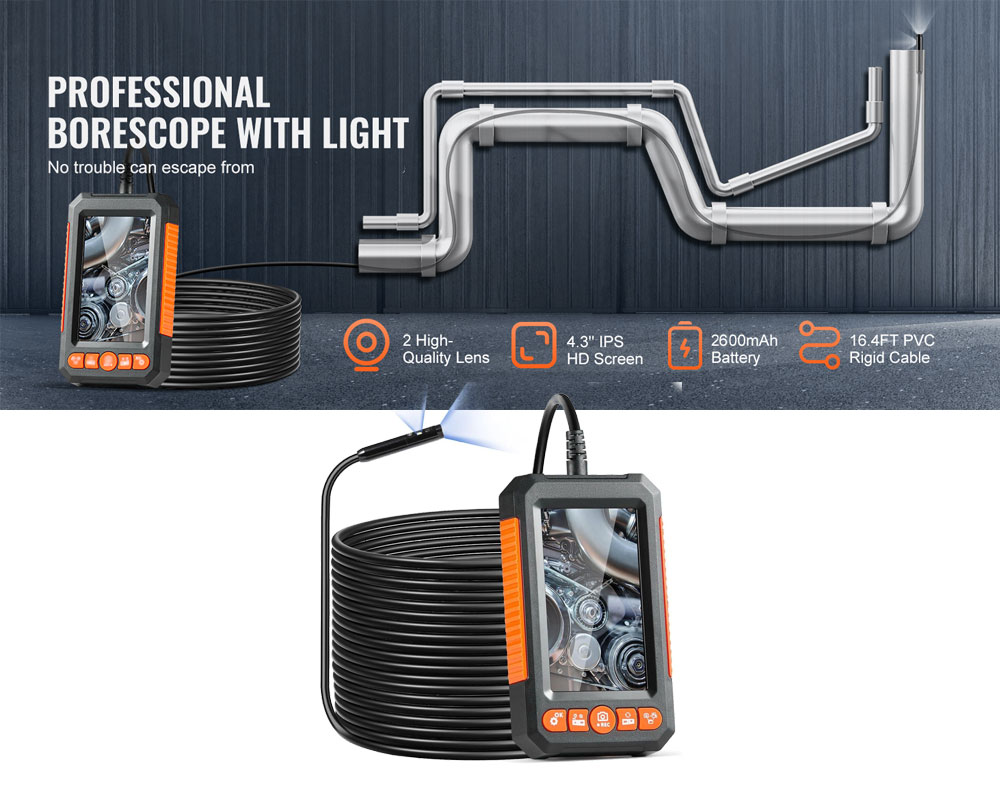 Endoscope Inspection Camera 5M with TF Card Slot